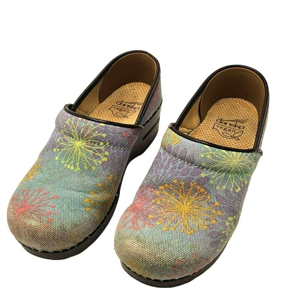 Dansko Pastel Clogs Womens 7 Vegan Mules Professional Nursing Shoes Slip On 37 - Picture 13 of 16